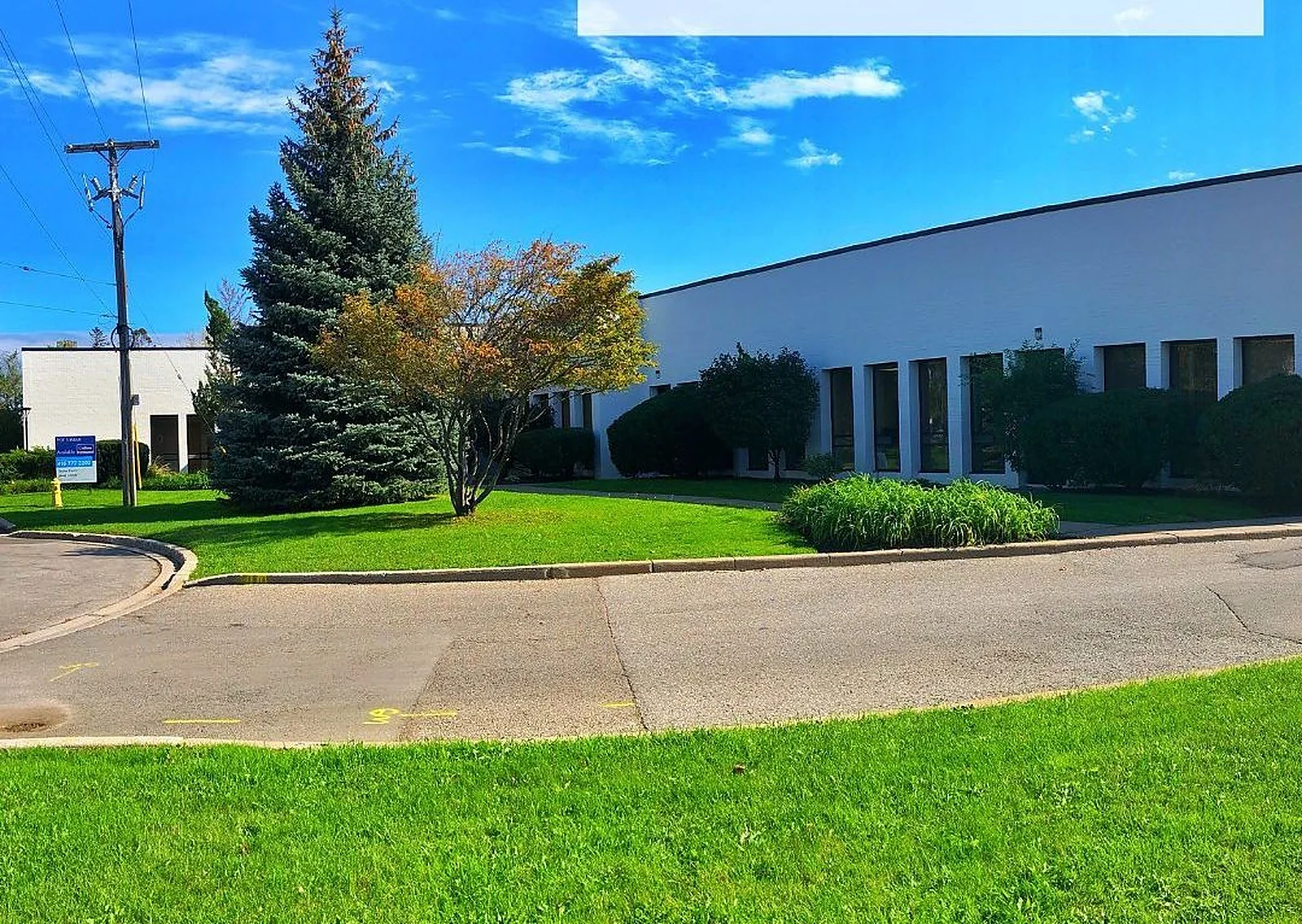 Commercial building after repainting