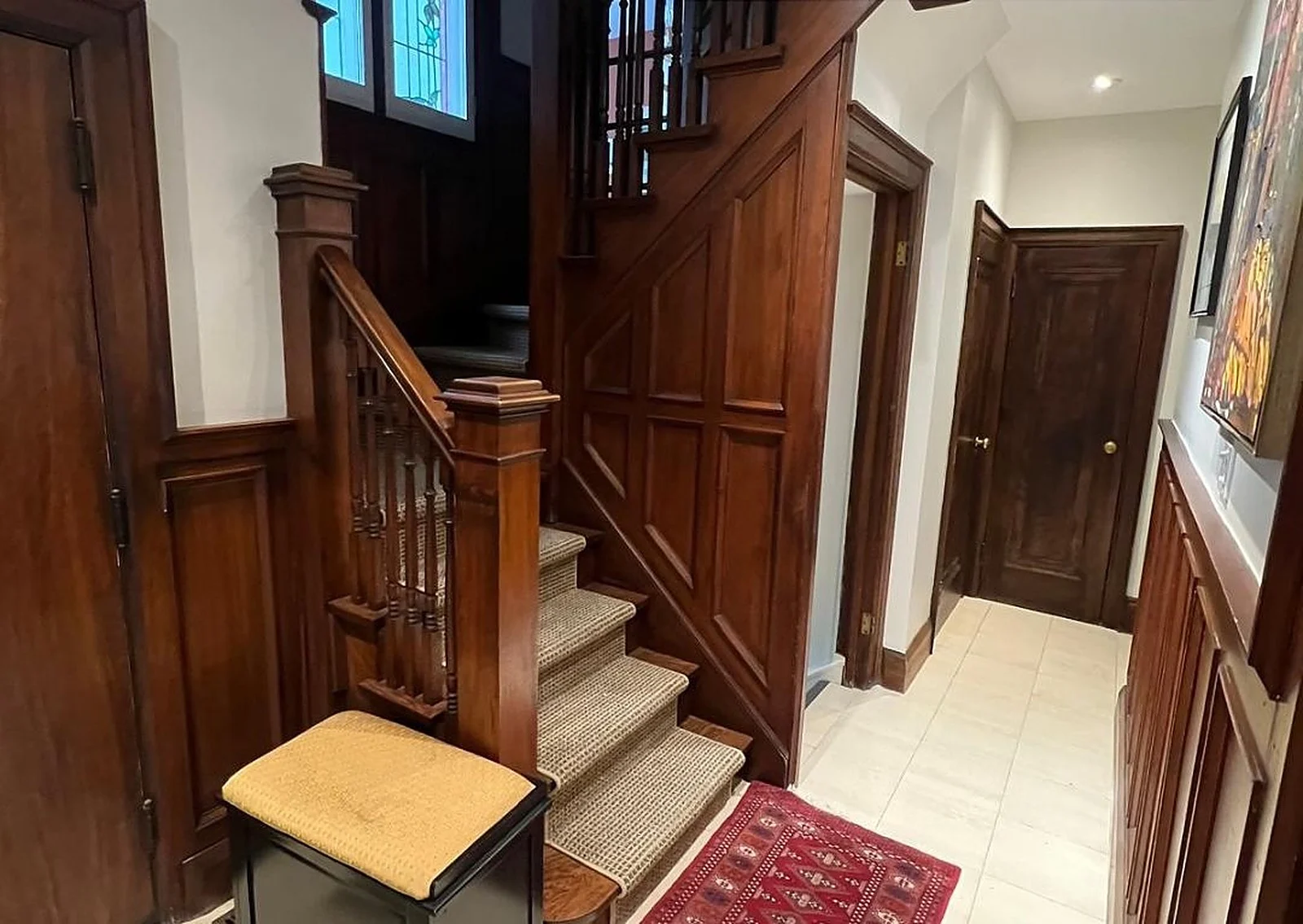 Before: A 1934 oak staircase, brought into this century, staircase