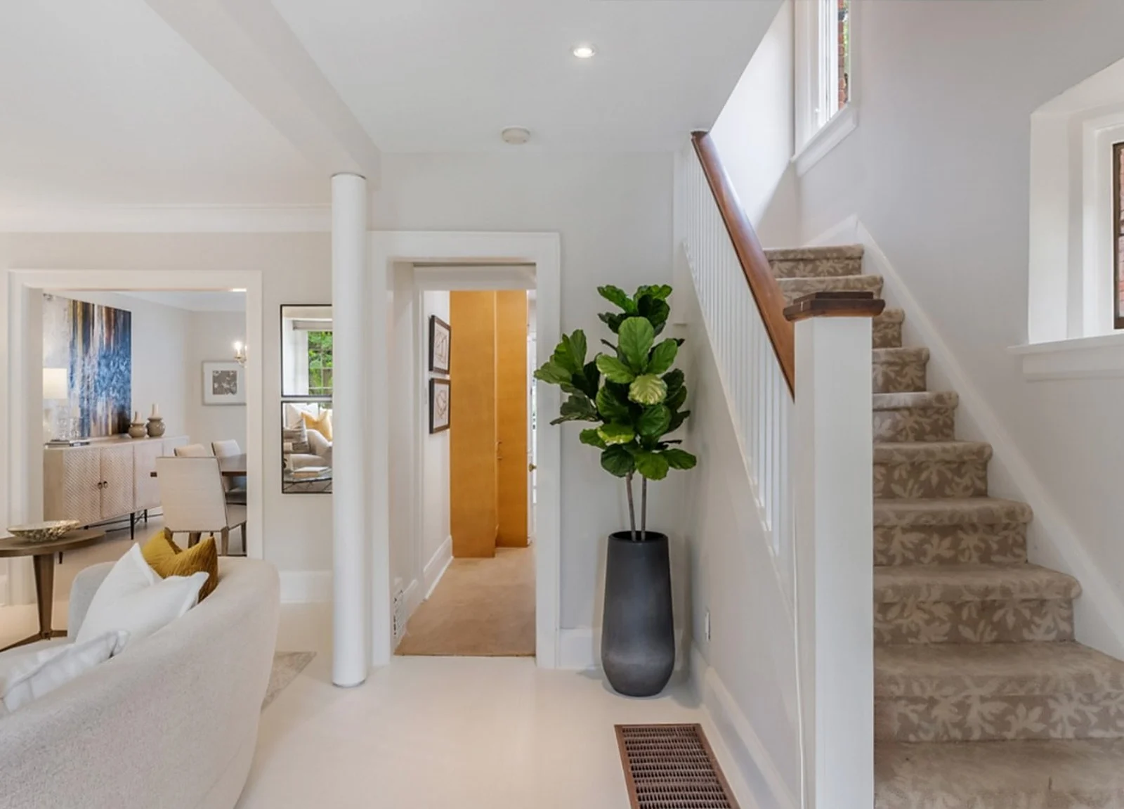 AFTER: hallway and staircase, white