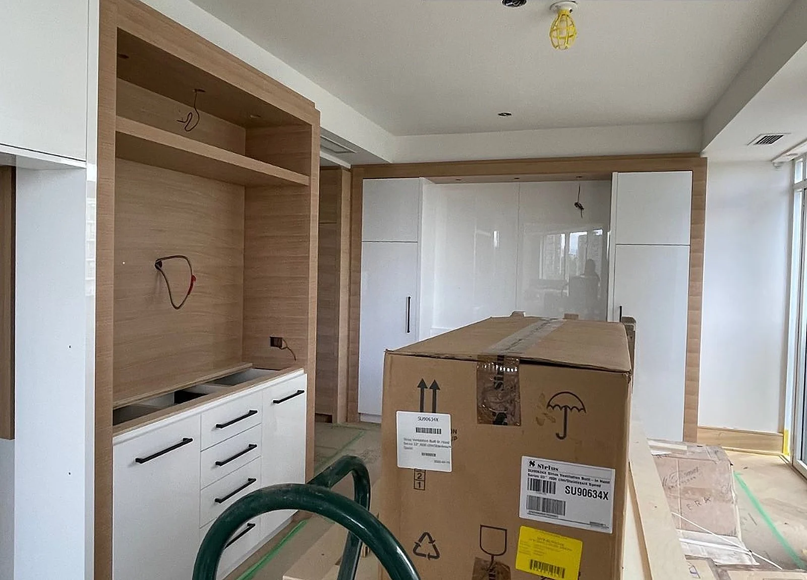 BEFORE: condo kitchen under construction