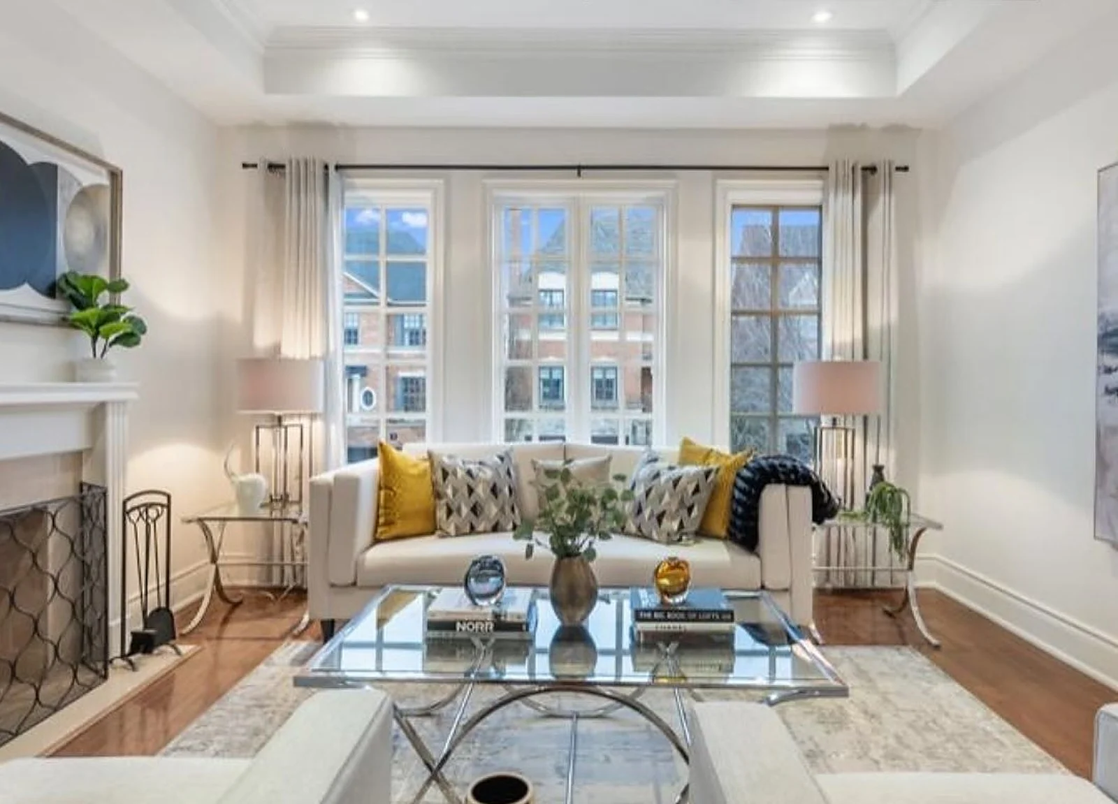 AFTER: same living room white, staged