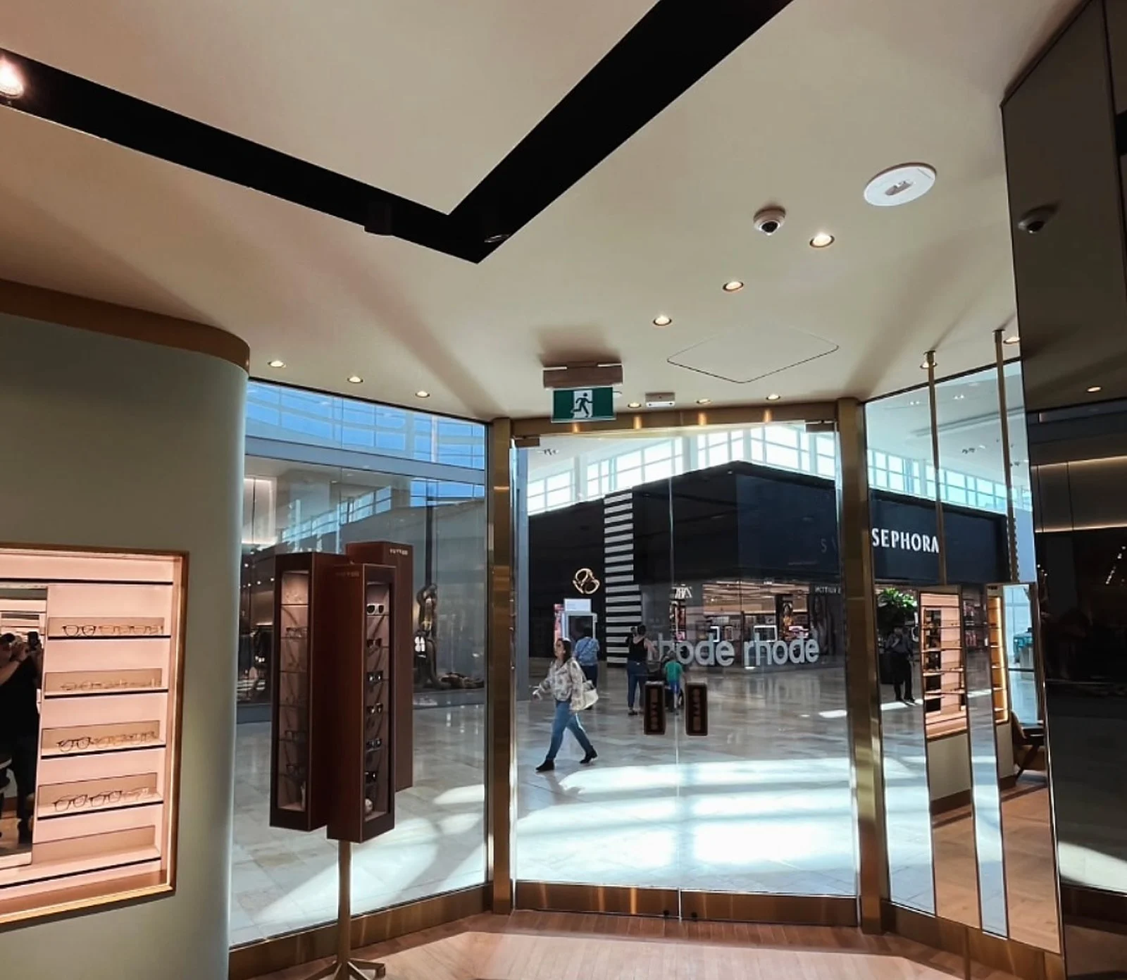 Oliver Peoples view out to Yorkdale mall